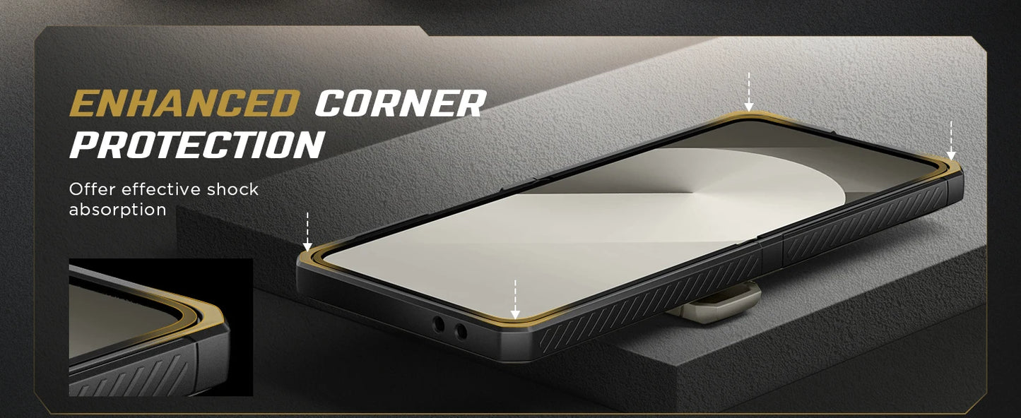 Stand for Z Flip 6 Case with Ring Kickstand Hinge Protection Screen Protector Full Body Protection Magsafe Phone Case
