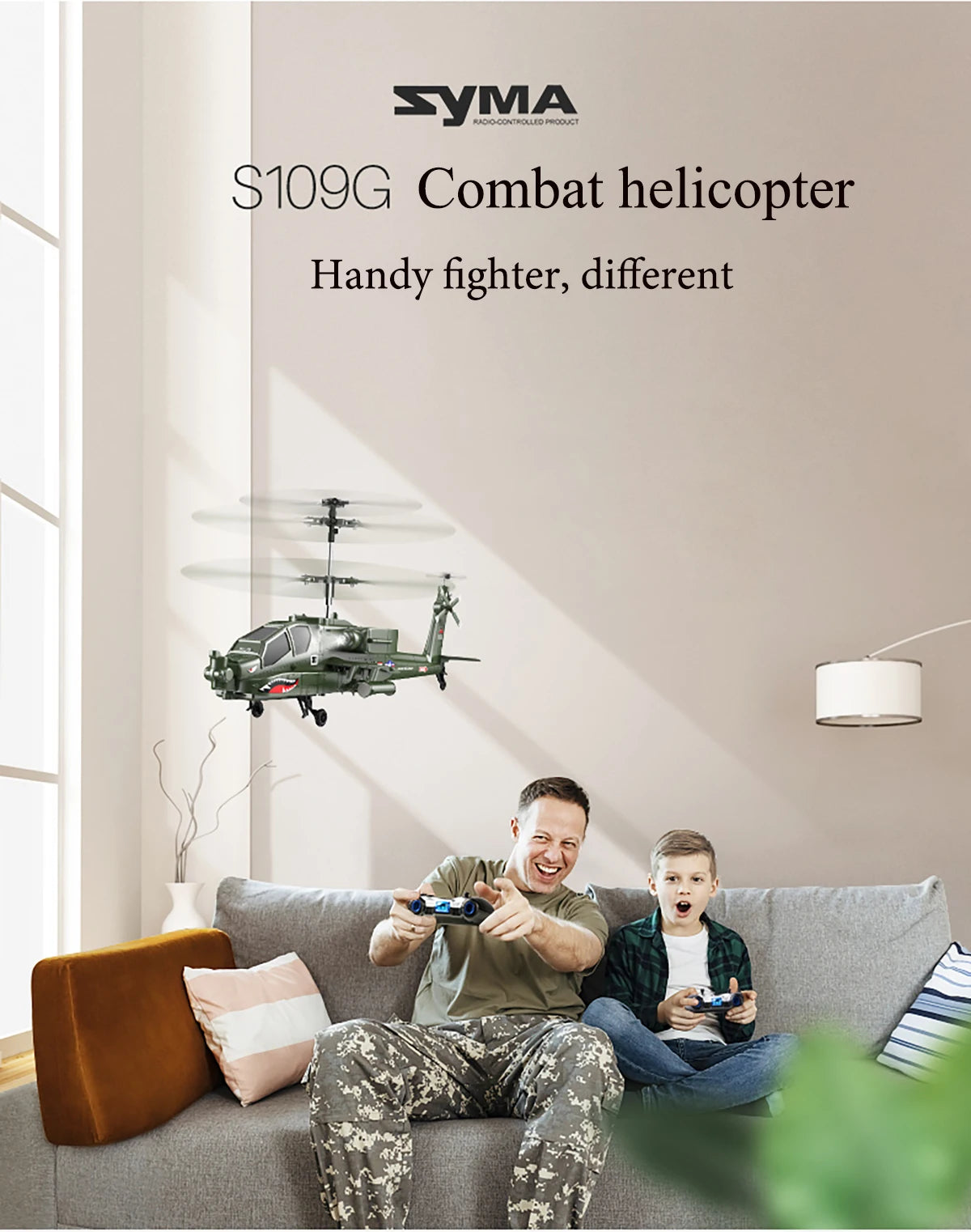 Syma remote control aircraft 's toy electric fighter anti-fall unmanned helicopter model birthday gift