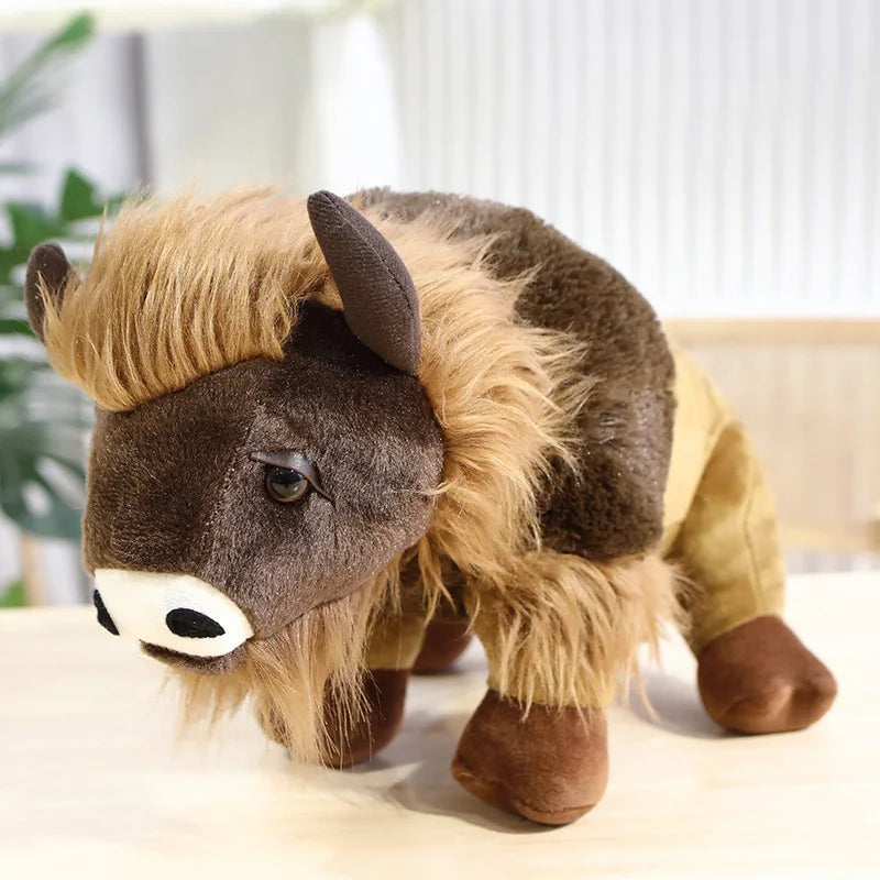 Lifelike Bull Buffalo Cow Bison Plush Stuffed Animal