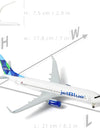 20cm 1/300 Scale Model Plane Diecast Airplanes Jet Blue 737 Airlines Model Airplane for Collections & Gifts
