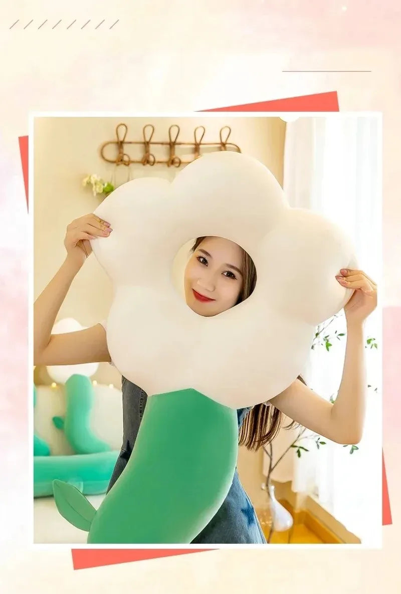 Long Sunflower Plush Body Pillow Cute Large Flower Stuffed Cushion Sofa Decorative Stuffed Body PillowBed Sleeping Back Cushion