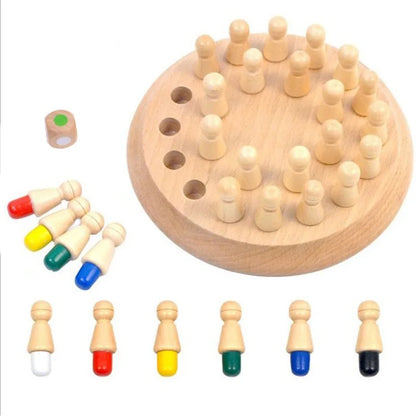 Wooden Memory Match Stick Chess Game Fun Color Board Game Educational Color Cognitive Ability Toys For Children Kids Gift