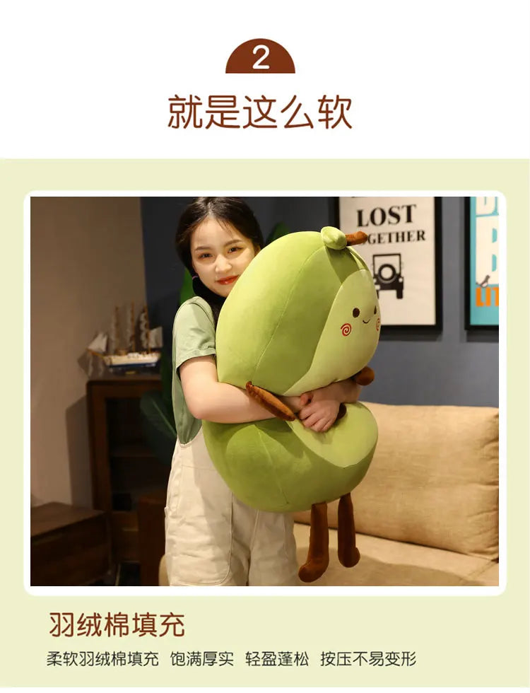 Giant Avocado Plush Soft Stuffed Fruit Pillow