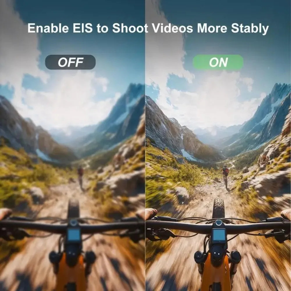 5K Thumb Action Camera 4K 60FPS Waterproof Magnetic Sports Body Cam with 6-Axis Stabilization WiFi Touch Screen