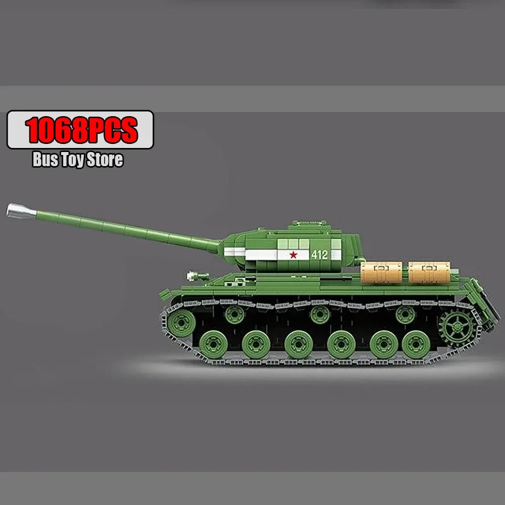 Soviet Military Series IS-2M Tank KV-2 Heavy Tank Truck WW2 Tank Building Blocks Bricks Model Set Toys for s Gifts Technical