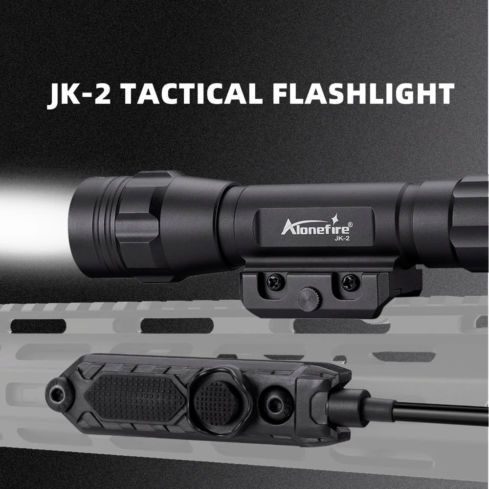 1200 Lumen Tactical Rechargeable LED Flashlight With Picatinny Mount