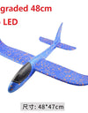 48cm LED DIY Kids Toys Hand Throw Flying Glider Planes Foam Aeroplan Model Party Bag Fillers Flying Glider Plane Toys Kids Game