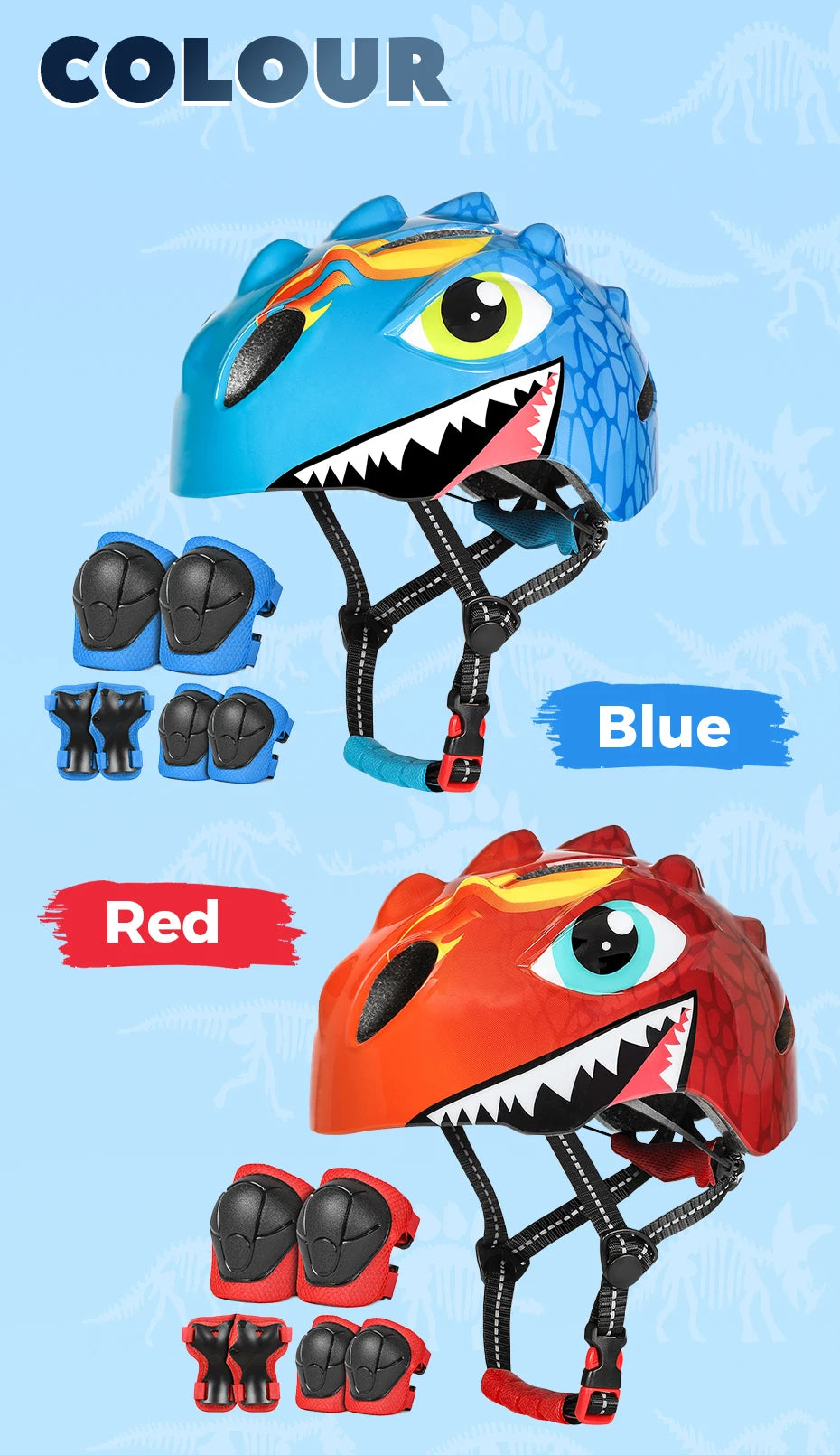 Bicycle Helmet  Sports Cycling Protection Knee Elbow Pad Sets Balance Roller Skating Helmet Guard