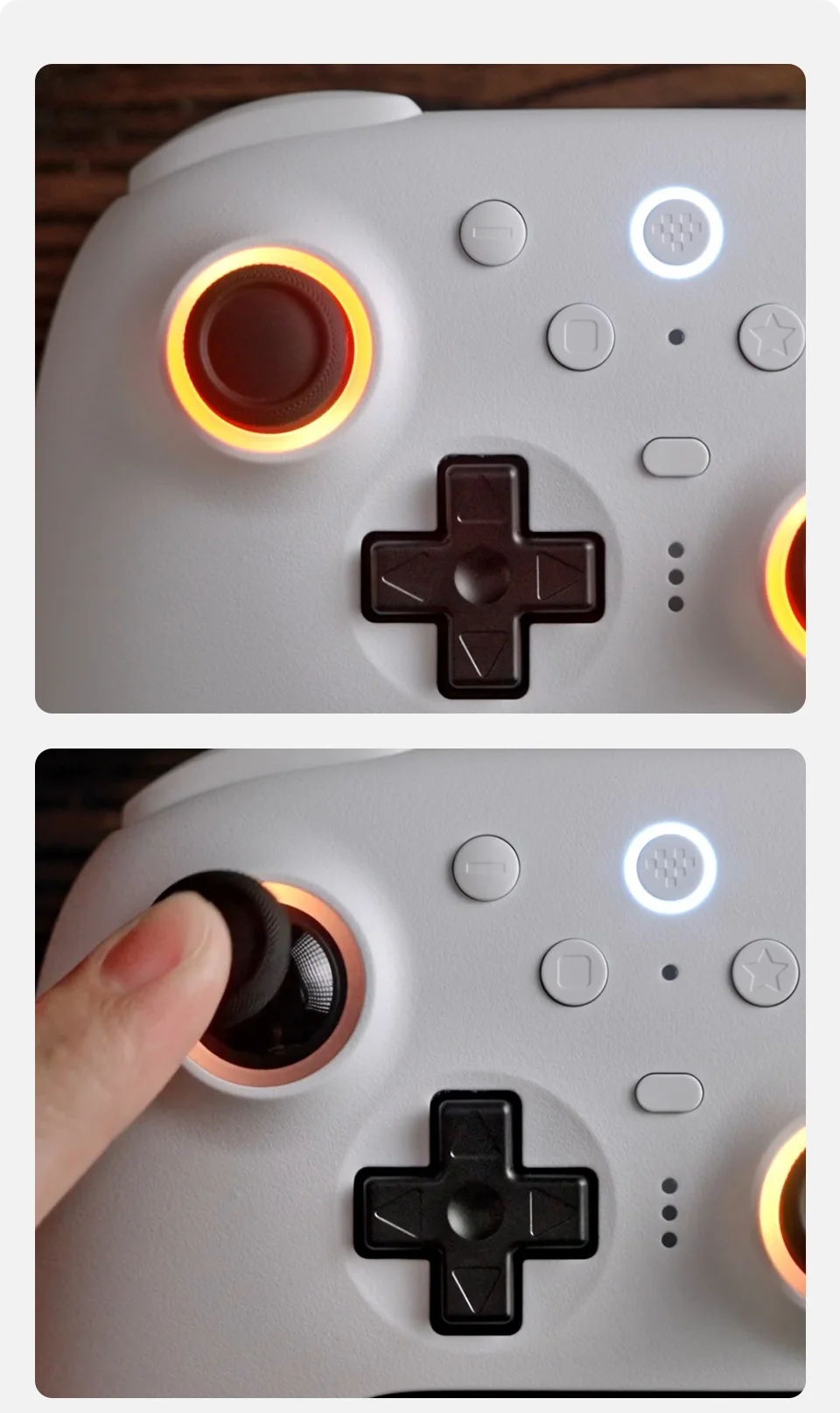Wireless Gaming Controller with TMR Joysticks and Charging Dock for PC and Android