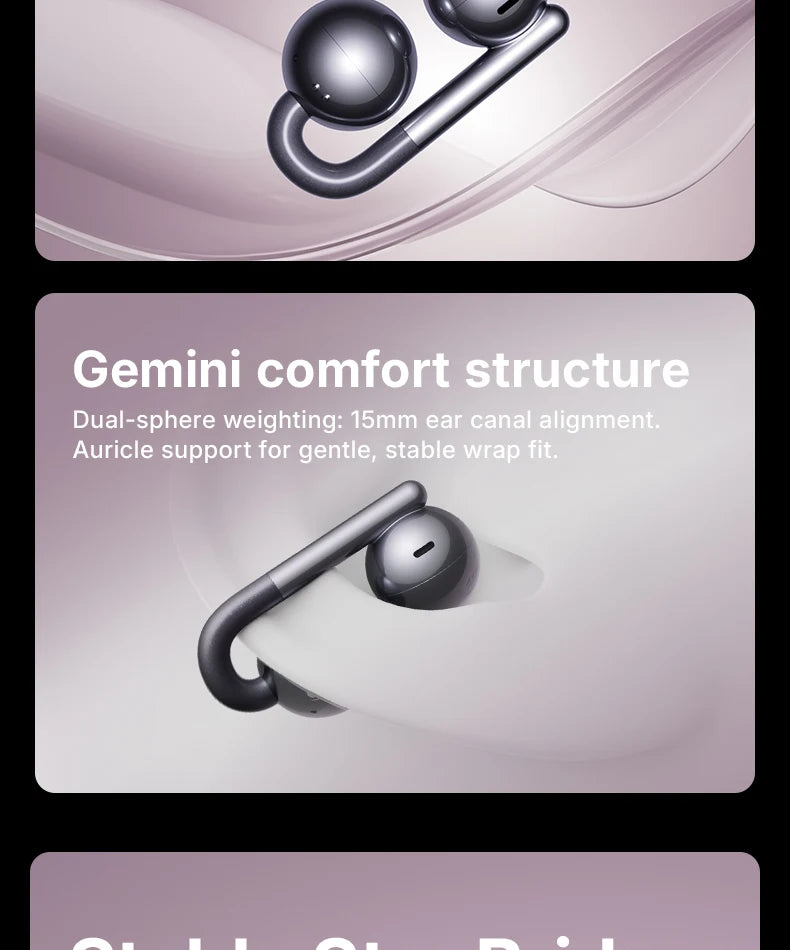 F60 Open Ear 360° Panoramic Sound Headphones Deep Bass Earphones Hi-Pure Original High Lossless Quality Sound Headset