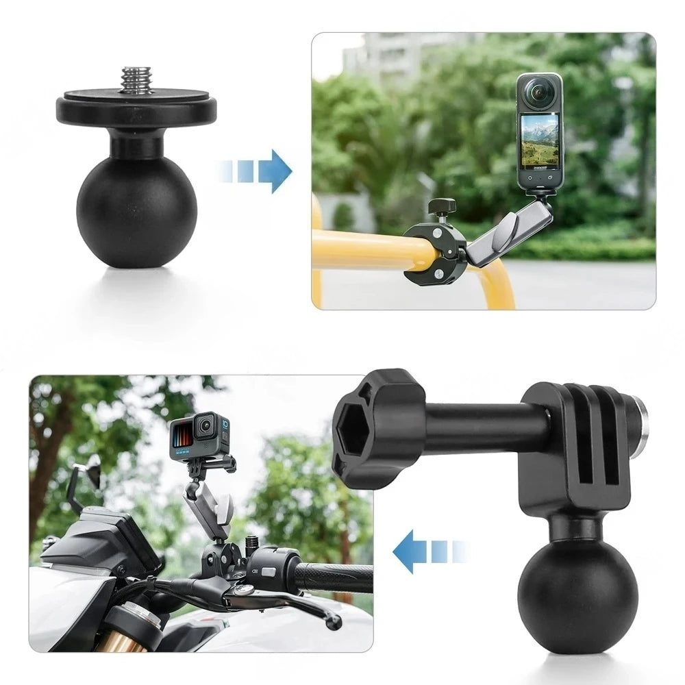 Action Camera Bicycle Motorcycle Handlebar Mount Selfie Stick Bracket