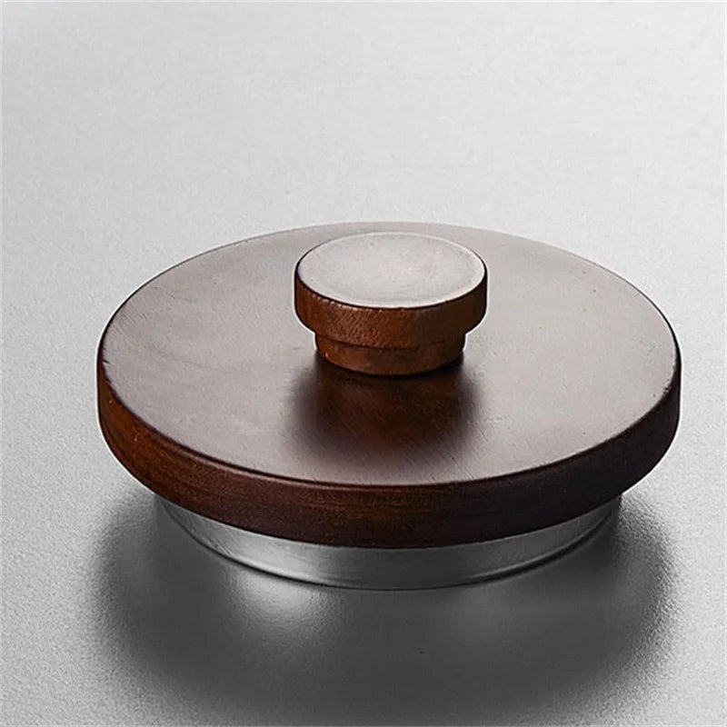 Stripe High Borosilicate Glass Teapot  With Walnut Handle Cooking and Steaming Dual Purpose Glass Tea Pot Tea Kettle Teaware