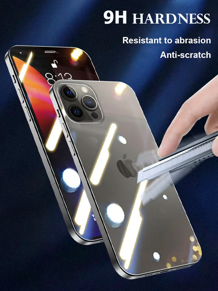3IN1 Front+Back+Camera Lens Protection Tempered Glass For iPhone 14 13 Pro Max 11 12Mini Transparent Screen Protector Full Cover