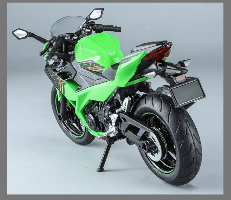 Diecast Kawasaki Ninja 400 Racing Motorcycle Model 1 to 12 Scale