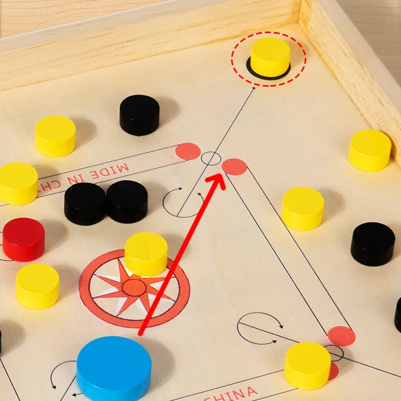 Wooden Sling Puck Tabletop Battle Board Game