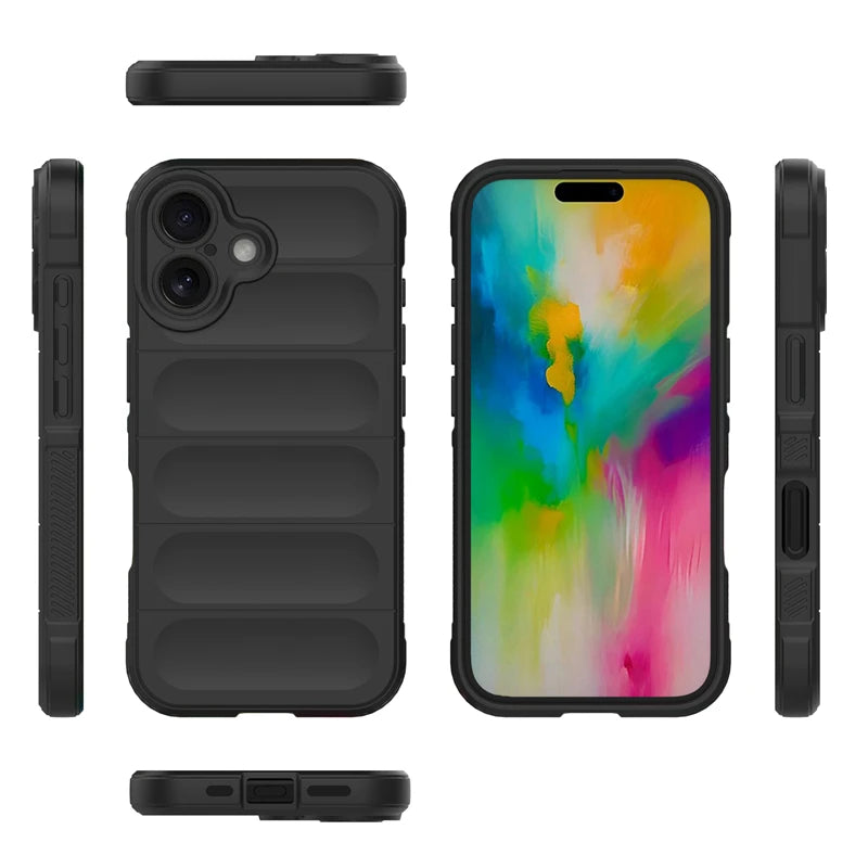 For iPhone 16 Case Silicone TPU Shockproof Rubber Phone Protector For iPhone 16 Pro Max Cover Anti-drop Case For iPhone 16 Cover