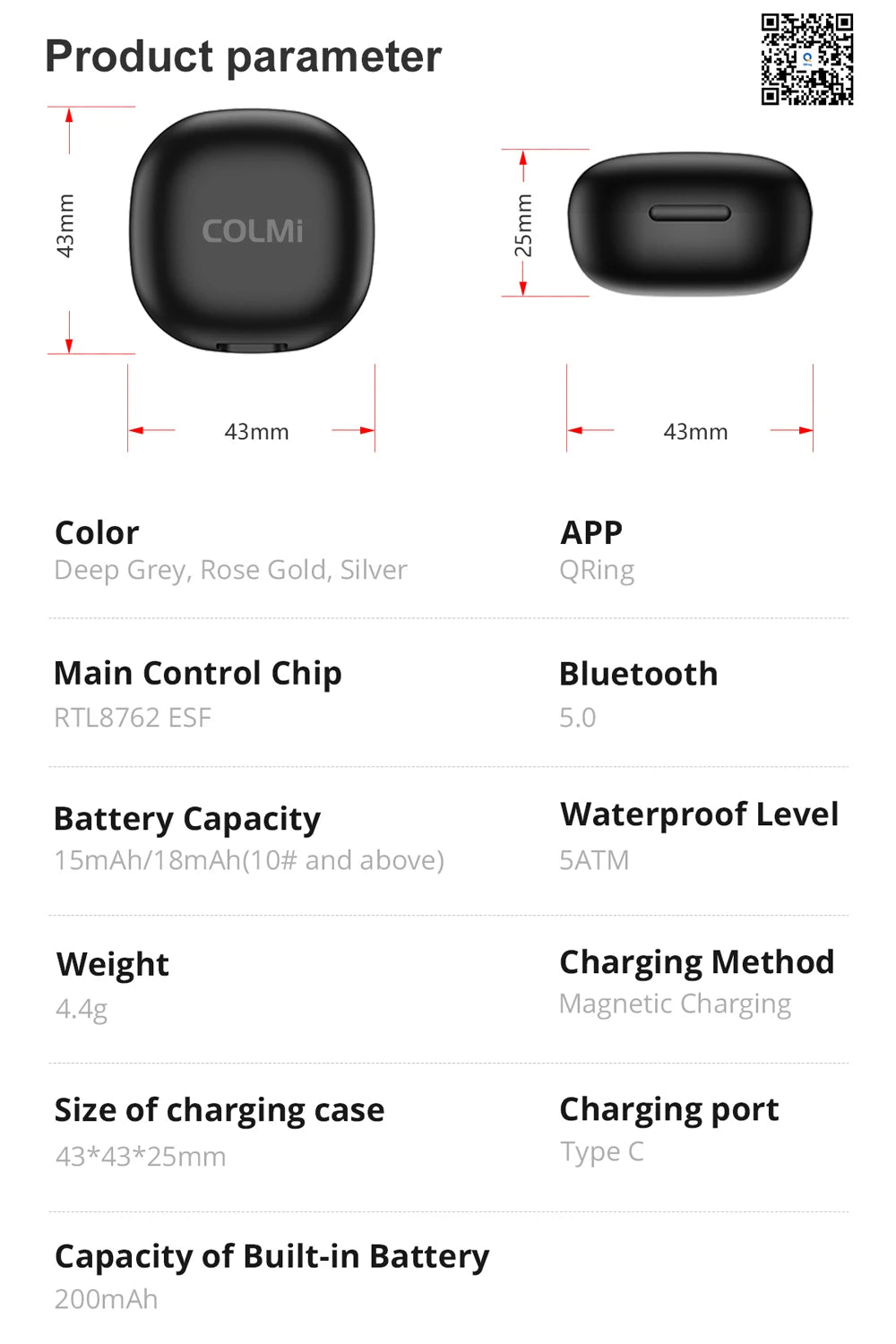 R10 Smart Ring with Charging Case for Men Women, Health and Sleep Monitor, 5ATM Waterproof, Multi-sport Mode