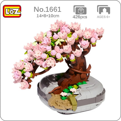 Blocks Eternal Flower Building Bricks Beautiful Sakura Succulent Plant Rose Toys for Children Girls Gifts Kids Present 1660