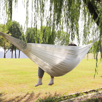 Super Comfortable Canvas Hammock Chair Durable Indoor/Outdoor Swing Seat for Garden, Patio, Camping, Home Leisure