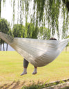 Super Comfortable Canvas Hammock Chair Durable Indoor/Outdoor Swing Seat for Garden, Patio, Camping, Home Leisure