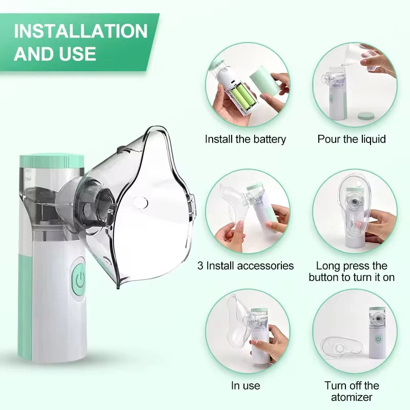Medical Silent Mesh Nebulizer Handheld Asthma Inhaler Atomizer  Health Care Mini Portable Nebulizer Humidifier