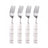 4pcs White Fork