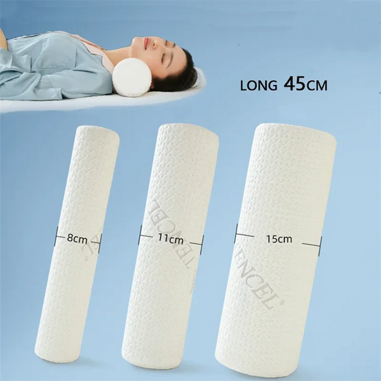 Slow Rebound Memory Foam Head Pillow Soft Cervical Pain Relief Round Pillows Multifunctional Relax Support Pillow for Leg Waist