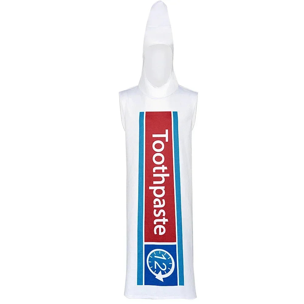 Toothbrush Couple Cos Costumes for Couple Costumes Funny Toothpaste Tube Costumes Role Play Party