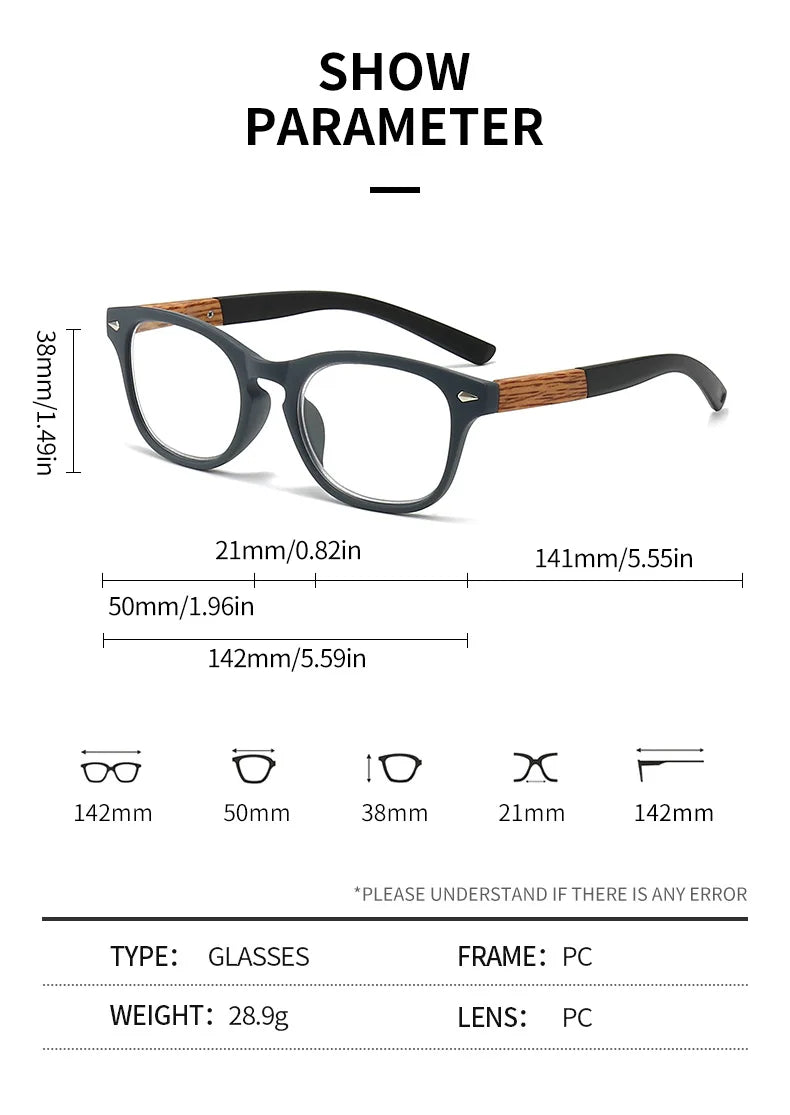 Reading Glasses Hd Eyeglasses Anti Blue Light Pc Fashion Comfortable Presbyopia Eyewear Men Women +1.0 +1.5 +2.0 +2.5 +3.0