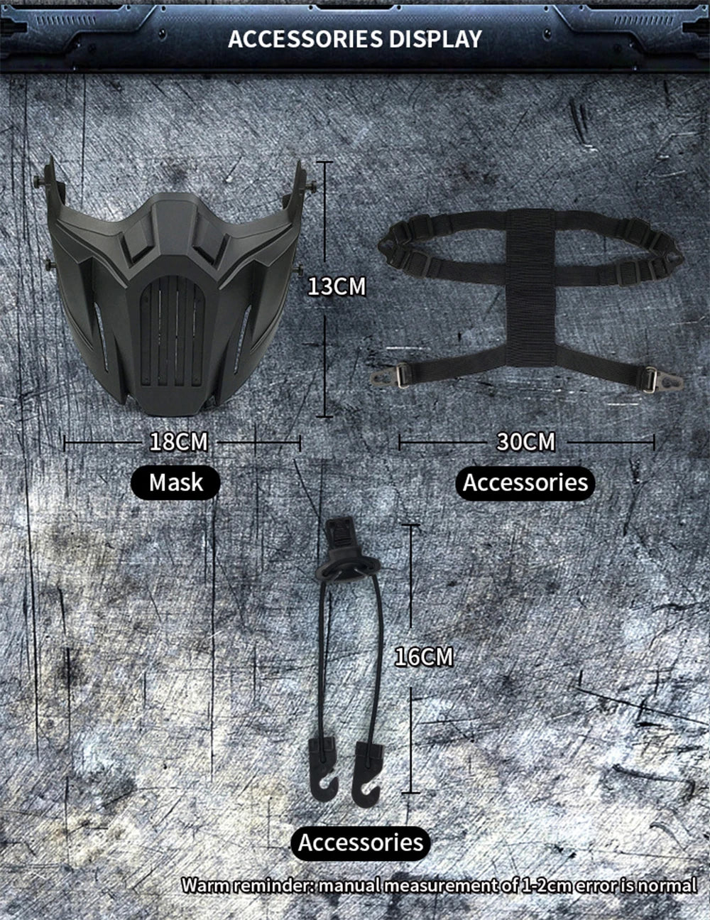 Tactical Airsoft Mask Outdoor Paintball Half Face Iron Warrior Protective Mask Shooting Protection Mouth Mask Hunting Equipment