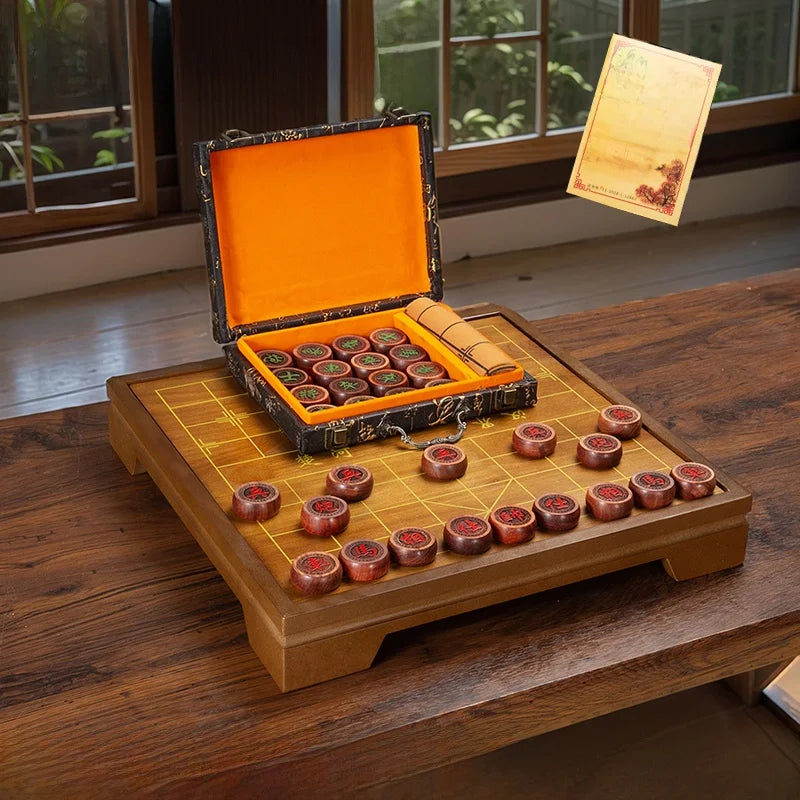 2 in 1 Wooden Chinese Chess & Go Board Game Set