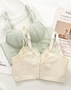 Women’s Low-Cut Lace Push-Up Bralette – Adjustable Straps, Fashionable Lingerie