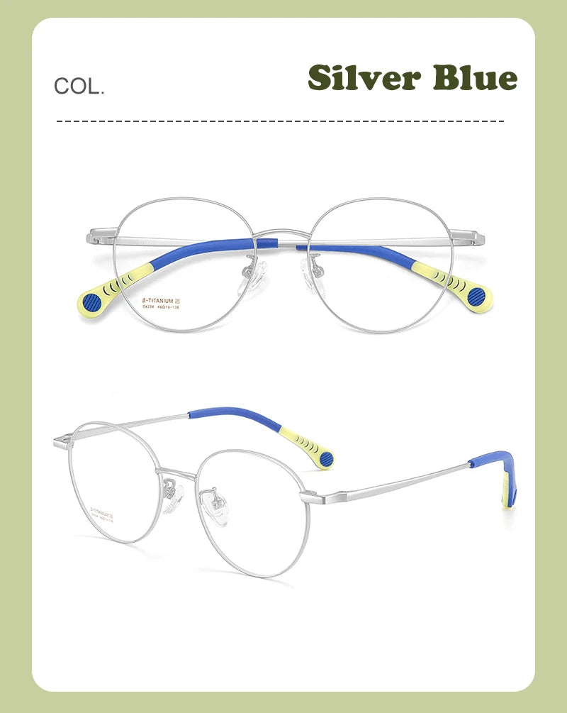Oval Beta Titanium Eyeglasses Frame