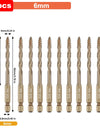 Hex Masonry Drill Bits 1/4 Shank Titanium Steel Metal Cross Drill For Glass Ceramic Concrete Brick Hard Drill Bit Tool