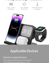 Four in one desktop clock wireless charger that can charge phones, headphones, and watches simultaneously