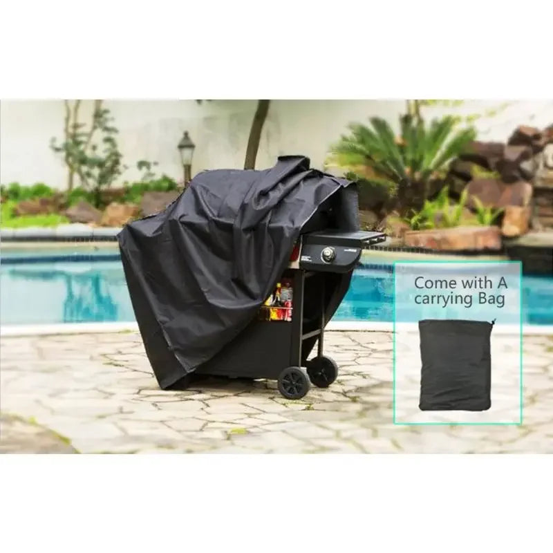 BBQ Grill Cover Waterproof Heavy Duty 190T/210D Anti-Dust Barbecue Protector with Storage Bag