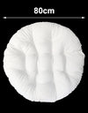 Outdoor Seat Cushion 80 CM  Chair Pads Round Solid White Color Patio Seat Cushion for Rattan Chairs Hanging Basket Chair Wicker Chair C