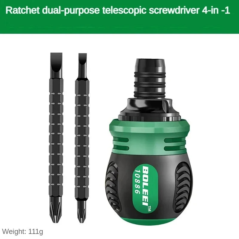 High quality ratchet screwdriver set with multifunctional adjustable inner cross shaped triangular plum blossom shaped screwdriv