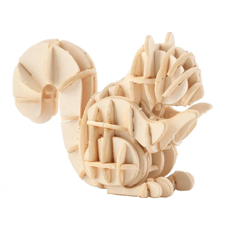 3D Wooden Puzzle Toys for  Adults Teens Animal Assembly Kit Decoration Animal Puzzle Games Home Office Creative Ornament
