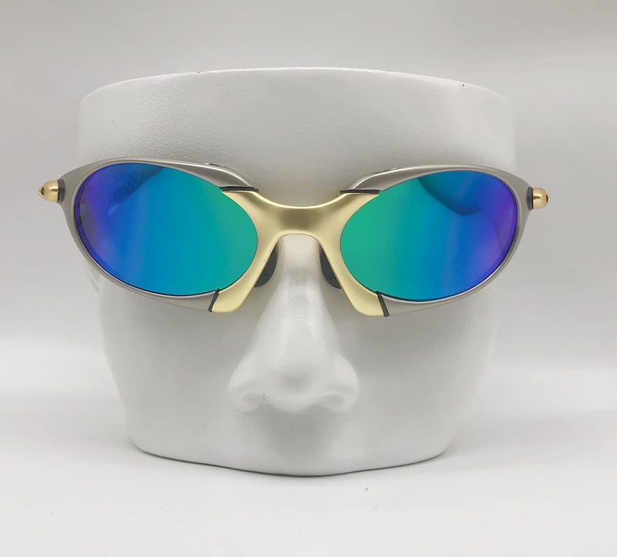 Polarized UV400 Cycling Sunglasses – Black Metal Frame Fishing Riding Bicycle Eyewear