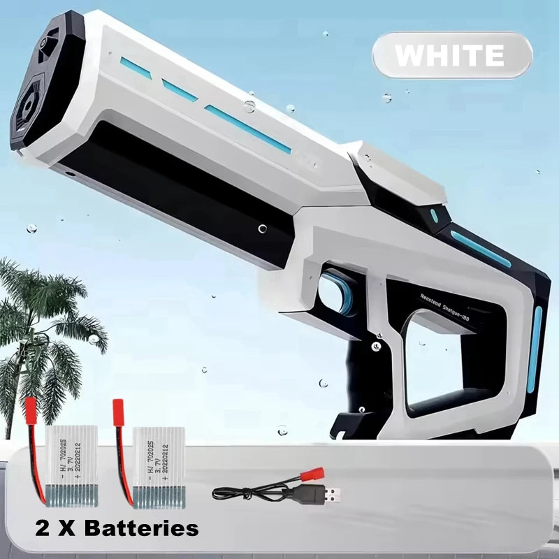 Full Automatic Electric Water Gun 43cm Portable Rechargeable Water Blaster for Outdoor Activities