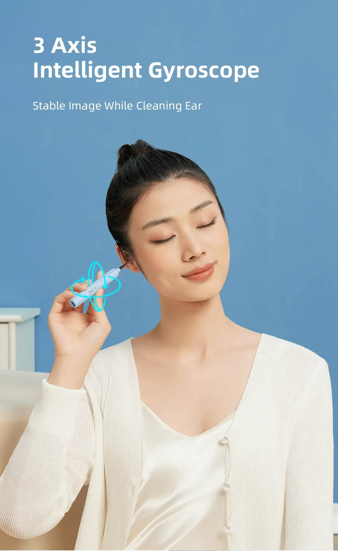 Xlife X3 Visual Earwax Remover With Camera,Smart Ear Cleaner 3.0 Mega Pixels Endoscope Otoscope For Earpick Health Care