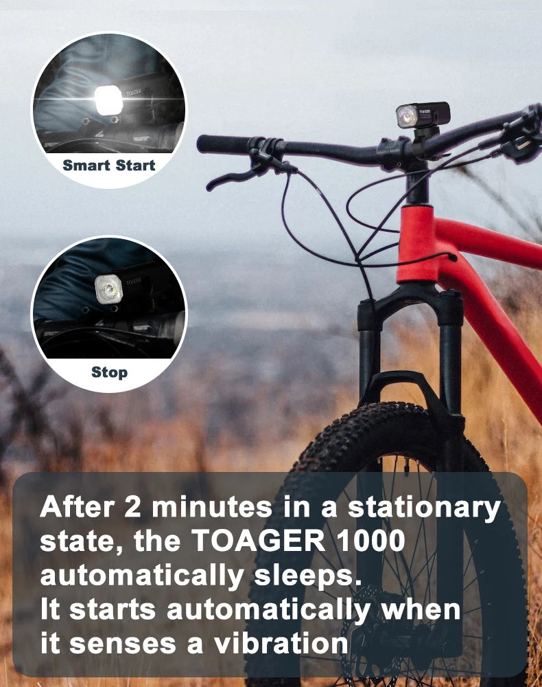 1000LM Bike Light Front Lamp Type C Rechargeable LED 21700 4500mAh Bicycle Light IPX6 Bicycle headlights Bike Accessories