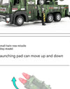 1:32 Ladder Truck Water Tanker Military Missile Rocket Launcher Trucks Model Toy Car Metal Diecast Sound Light Models Boys Gifts