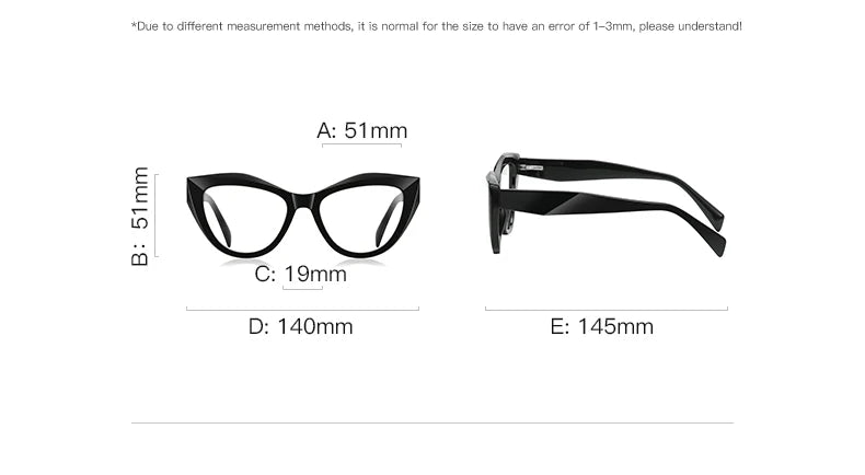 HONGMEI Unique Design Myopia Prescription Glasses Women Cat Eye Hyperopia Reading Anti Blue Light Optical Eyeglasses Frame2166