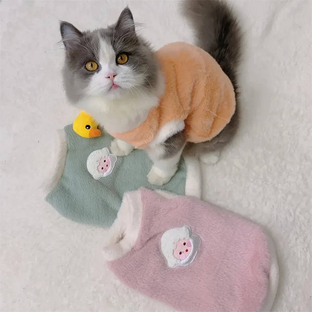 Warm Pet Vest Sweater for Cats and Small Dogs