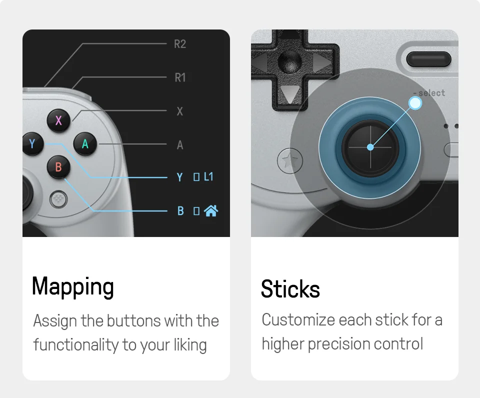 Bluetooth Gaming Controller with Hall Effect Joysticks for Nintendo Switch PC and Android