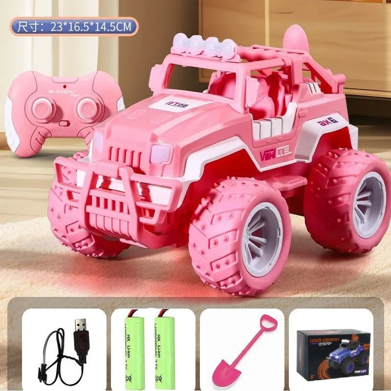 Pink Remote Control Off Road Climbing Car Toy
