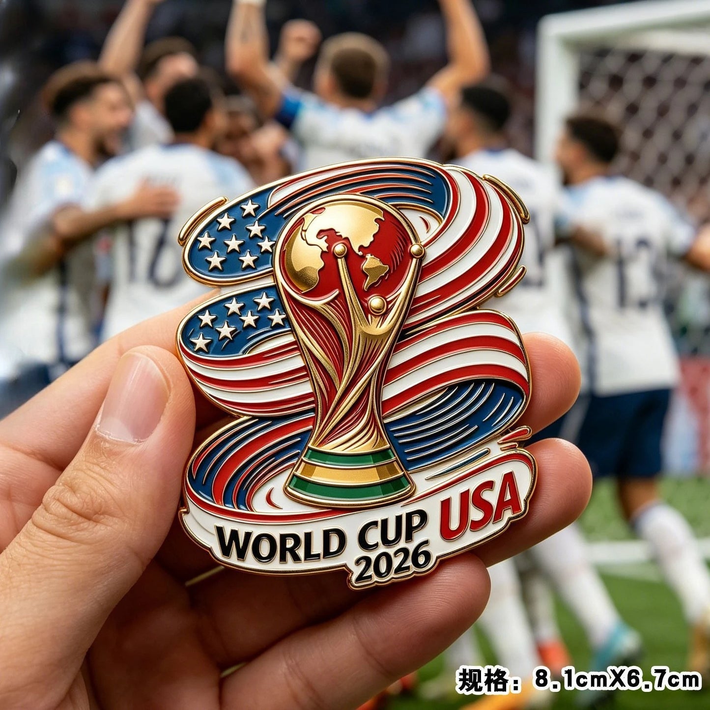 2026 Football Metal Fridge Magnet Soccer Fan Souvenir Home Decor