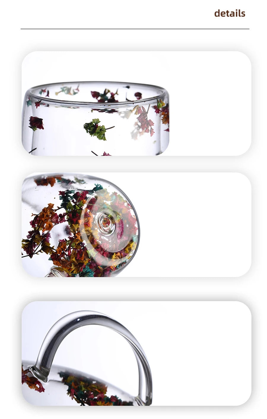 1/2/4PCS Double Wall Clear Glass Coffee Mugs Double Insulated Glass Cup For Hot Cold Beverages Cappuccino Espresso Cup